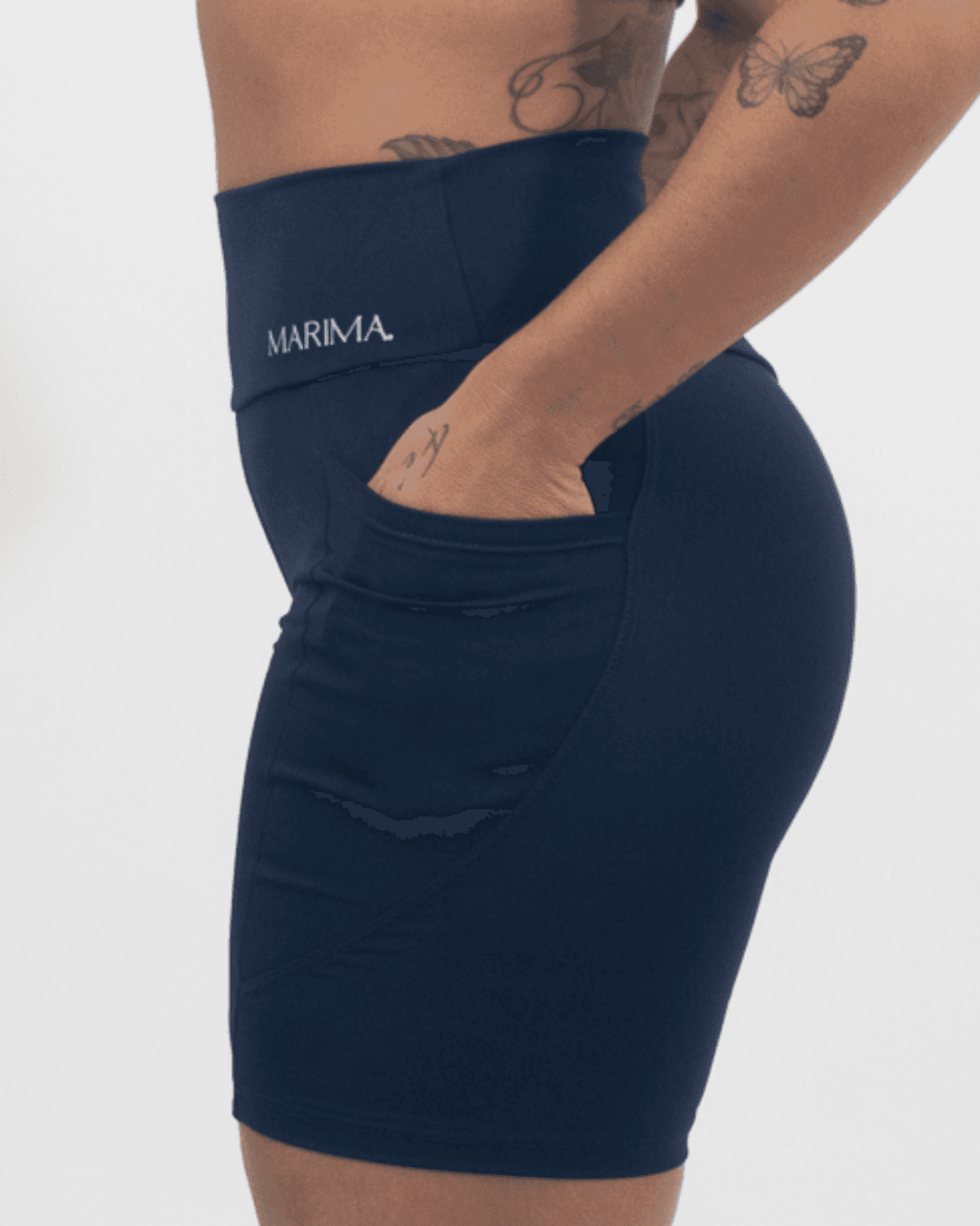 Short Fitness Azul Marinho com Bolso 2