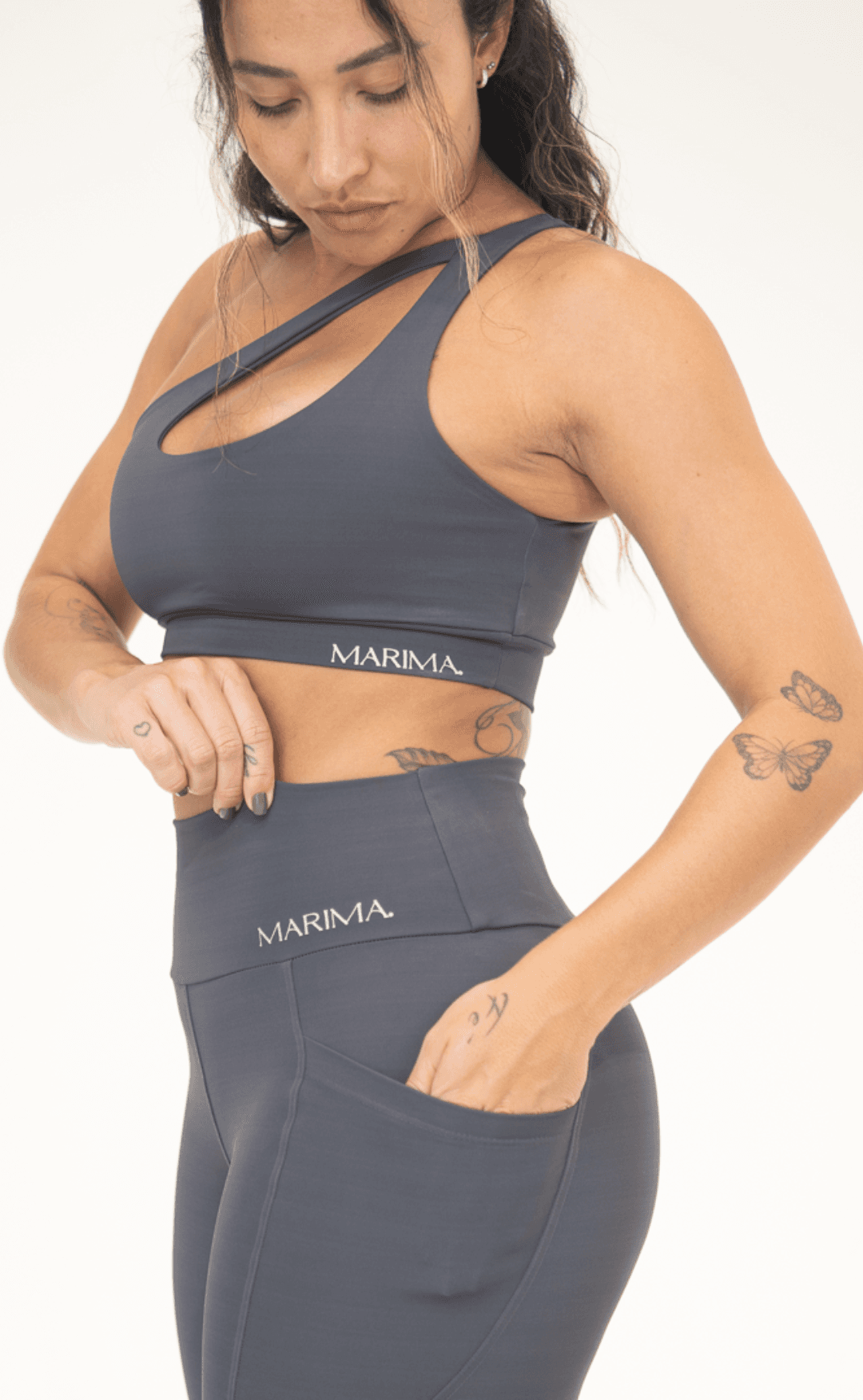 Top Fitness Cinza Estilo Gota 2