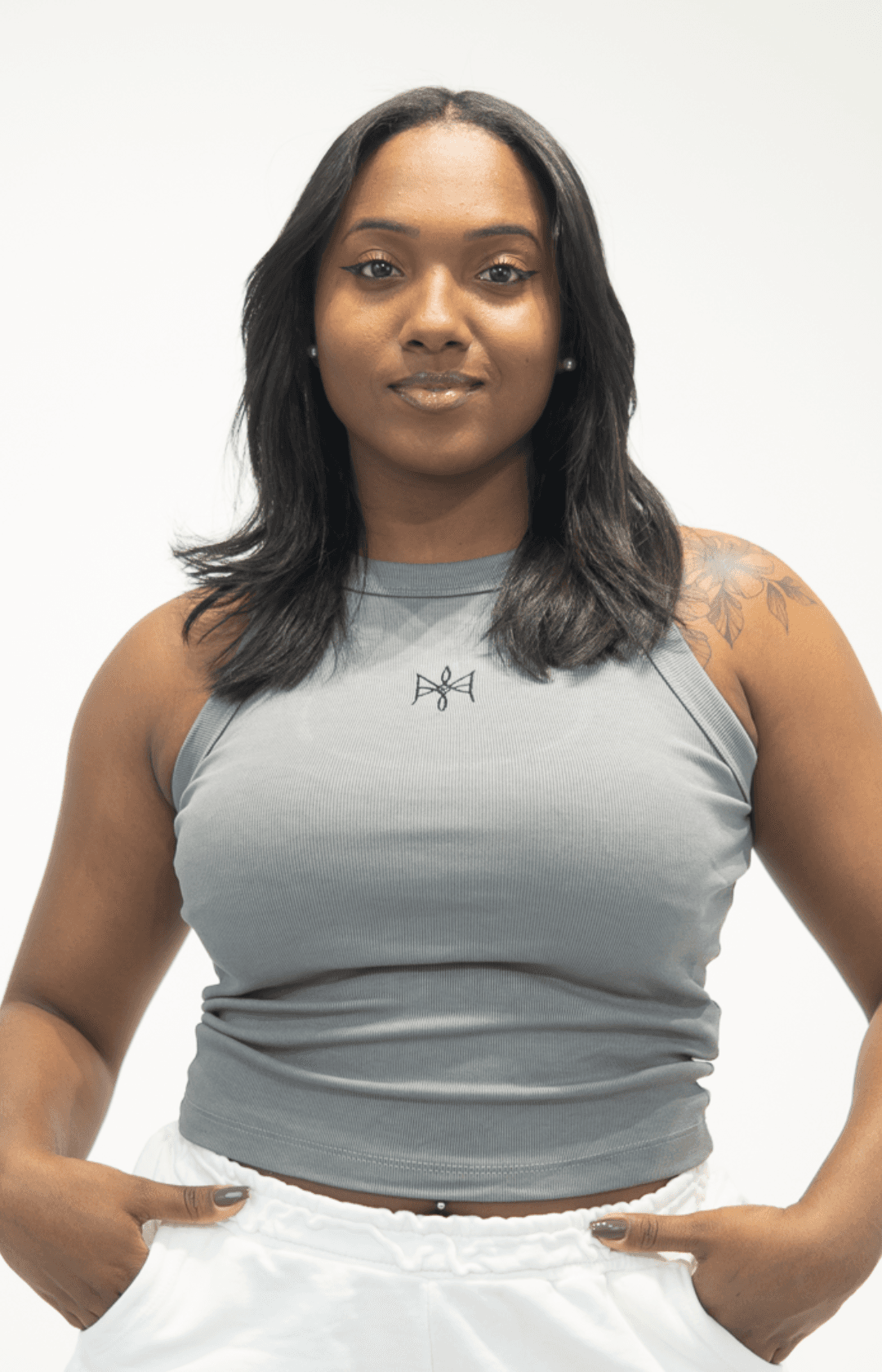 Regata Canelada Cinza