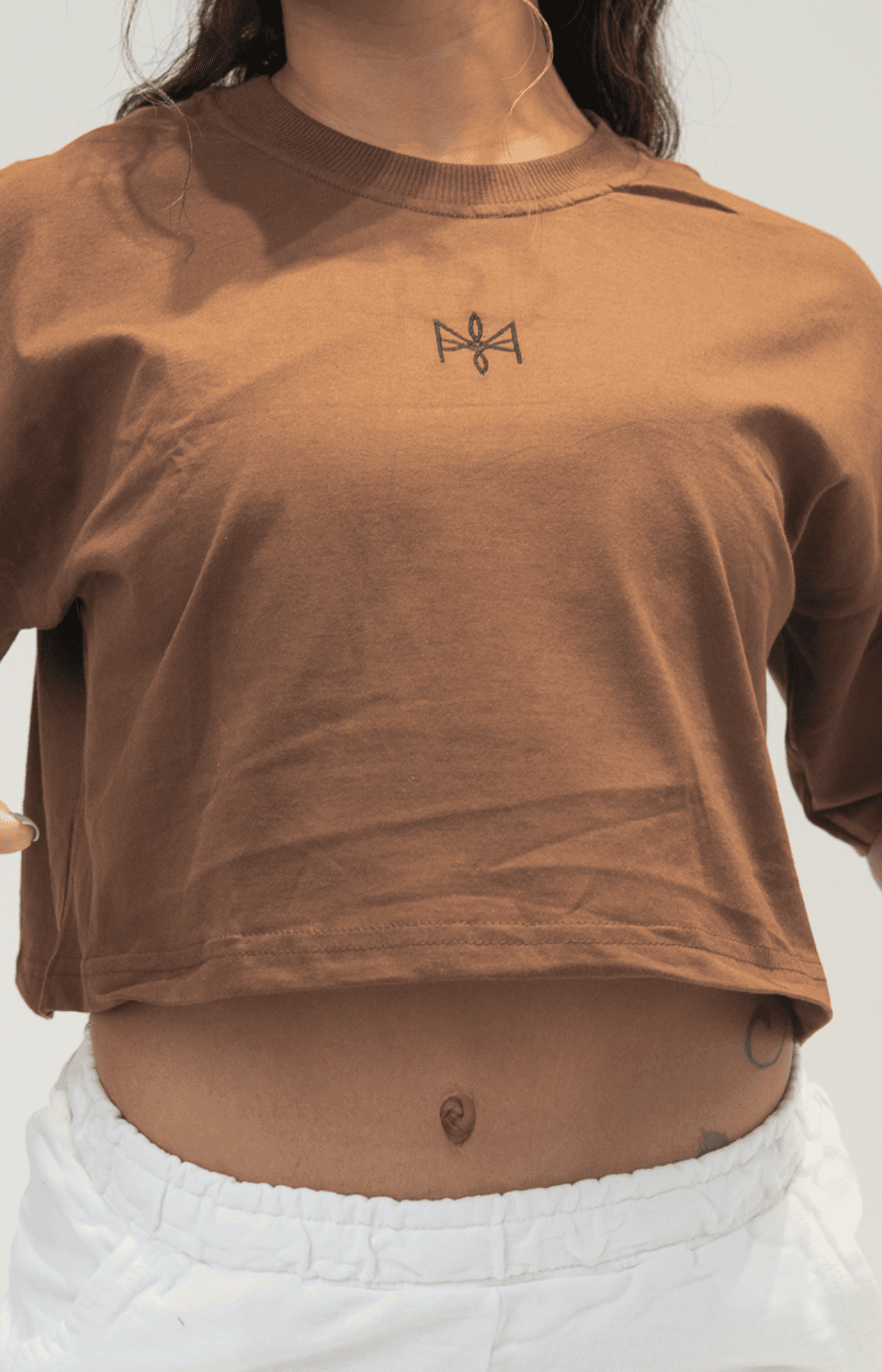 Croped Básico Marrom