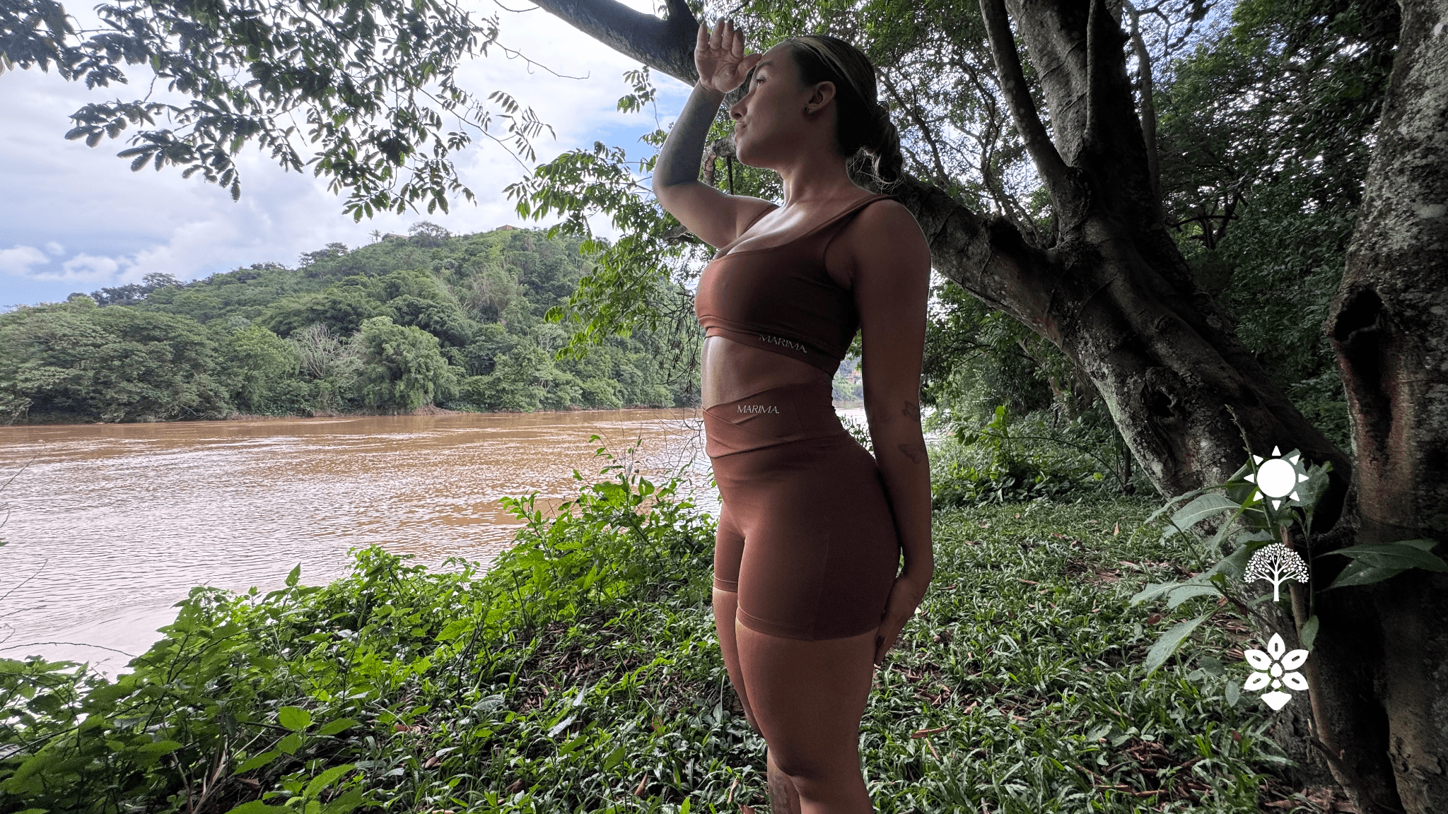 Lançamento Marima: conjunto Terra com Short Transpassado e Top Fitness de Alças da Instinct Collection