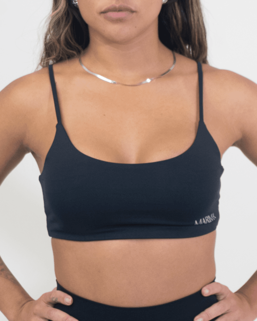 Top Fitness Preto de Alça Fina