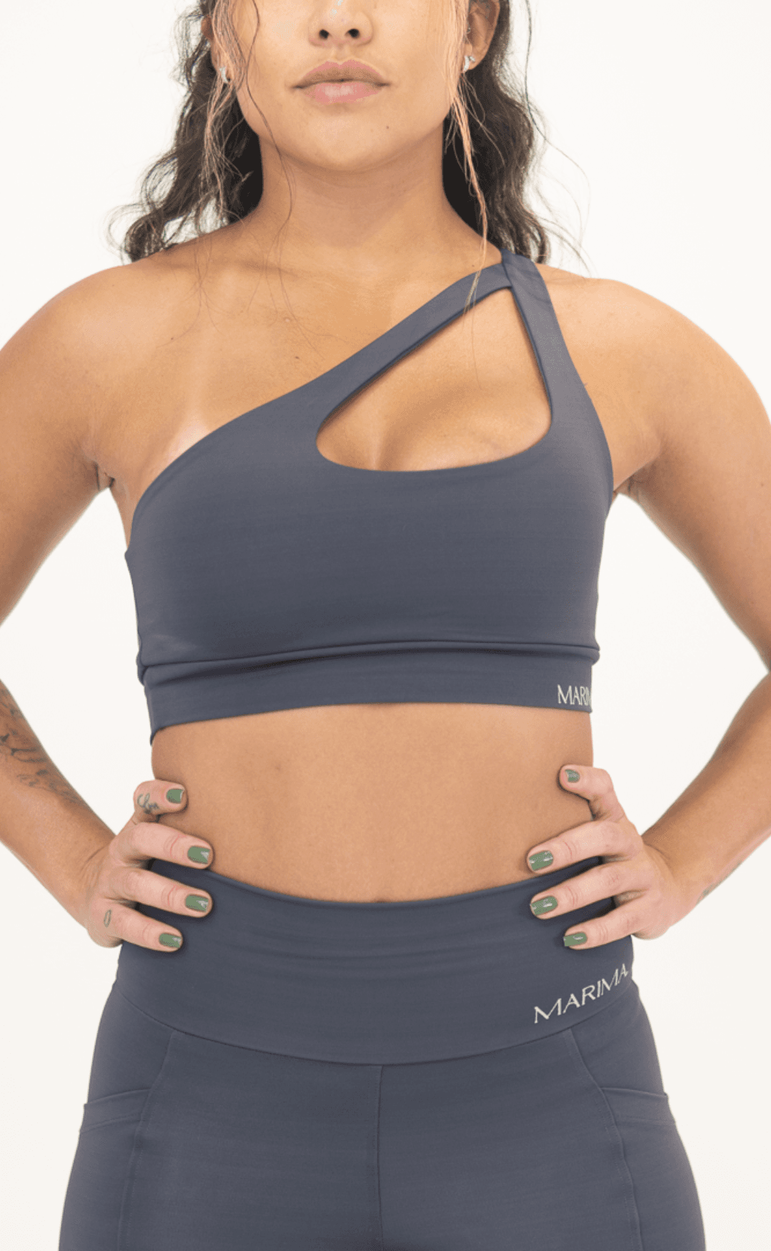 Top Fitness Cinza Estilo Gota